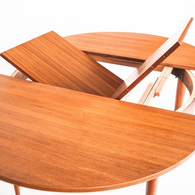 Scandinavian Table with Extension in Teak Wood, France, 1960s For Sale - Image 12 of 15