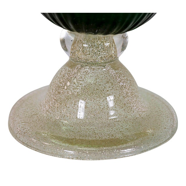 Glass Vintage Italian Murano Glass Vase Centerpiece, 1980 For Sale - Image 7 of 8