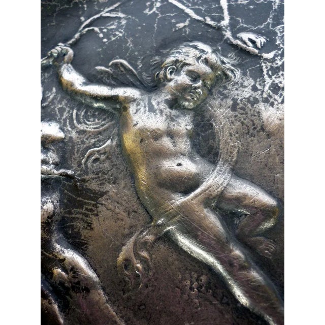 Antique Art Nouveau Pewter Zaphir Plate by Alexandre Vibert, Early 1900s For Sale - Image 4 of 7