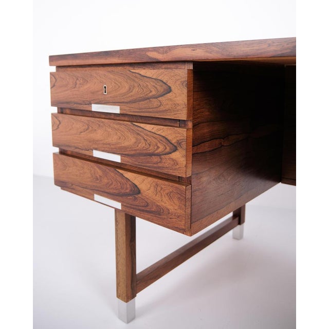 Mid-Century Model EP401 Desk in Rosewood attributed to Eigil Petersens Møbelfabrik, 1960s For Sale - Image 9 of 15