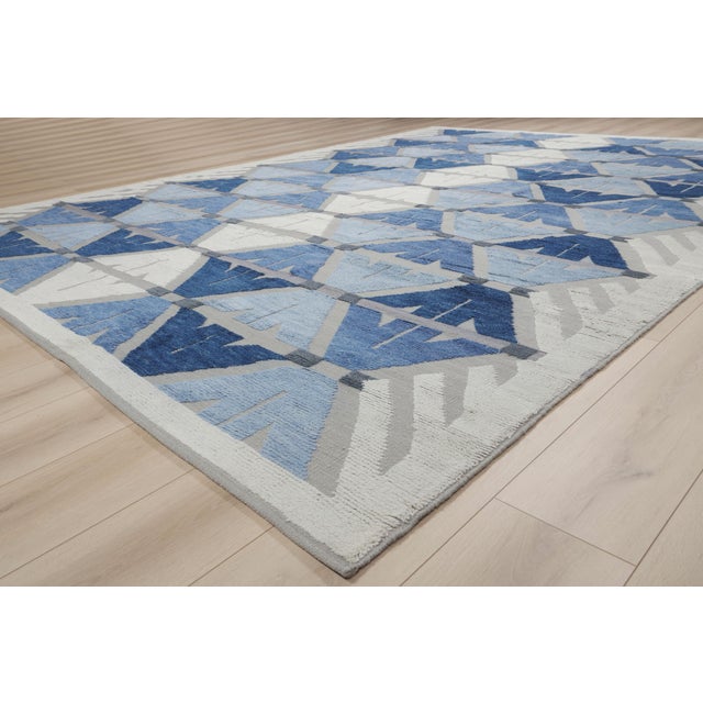 Contemporary High-Low Texture Area Rug, 10'06 X 14'05 For Sale - Image 9 of 11