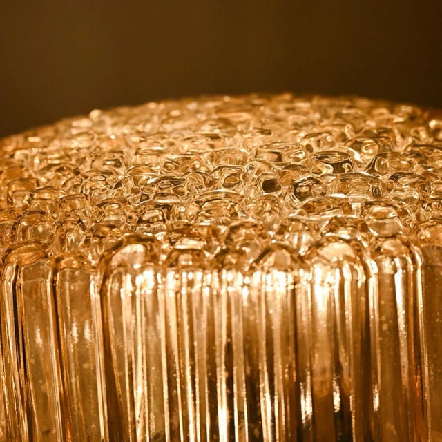 Pair of clear colored textured glass wall light designed in the style of glashütte limburg around 1960-1970 in europe,...