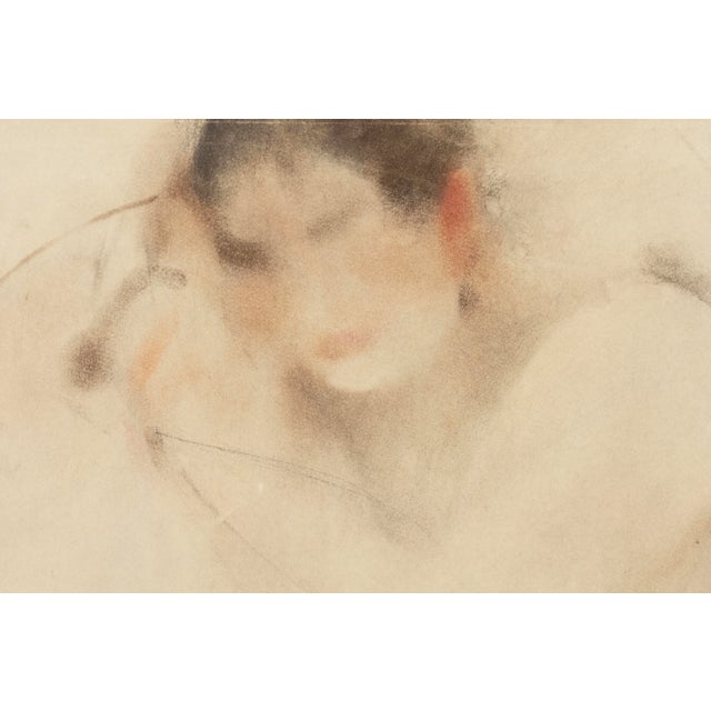 Paint Richard Jerzy - Untitled (Female Nude) Signed Watercolor on Paper Framed For Sale - Image 7 of 7