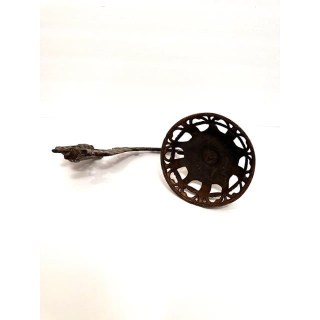 Victorian Antique Cast Iron Wall Candle Sconce With Bracket For Sale - Image 3 of 6