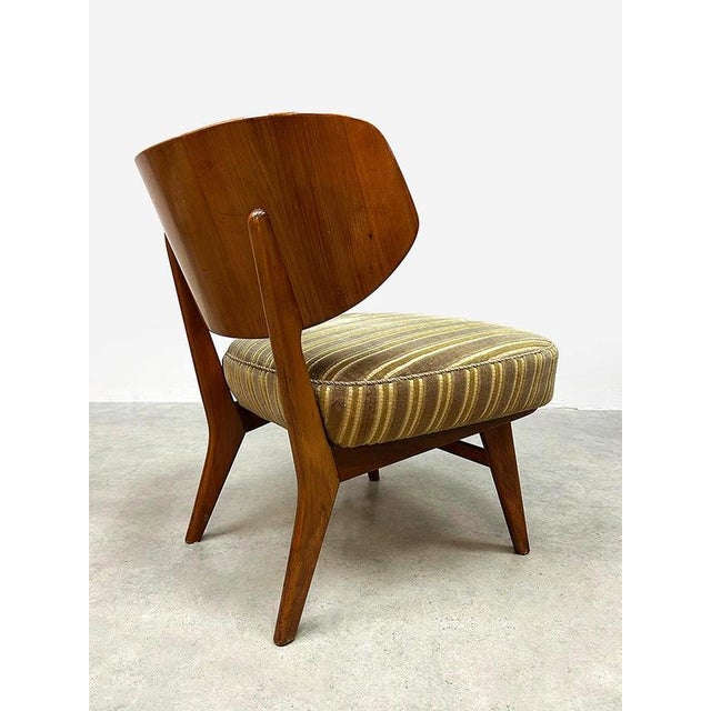 1950s Set of Vintage Wingback Easy Chair with Ottoman by Herta-Maria Witzemann Schörle and Gölz Stuttgart, 1950s For Sale - Image 5 of 7