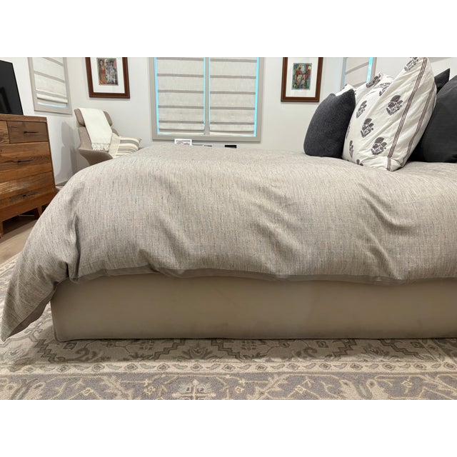 Wood Contemporary Huppé Plank King Bed and Side Tables For Sale - Image 7 of 12