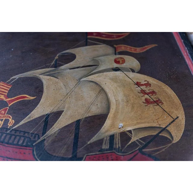 English Artist, Galleon Ship, 1910s, Oil on Board For Sale - Image 9 of 11