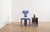 Textile Segment Highback Dining Chair in Blue Hydrangea Velvet For Sale - Image 7 of 8
