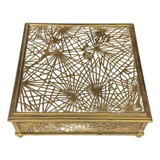 Early 20th Century Tiffany Studios Pine Needle Pattern Hankerchief Box For Sale