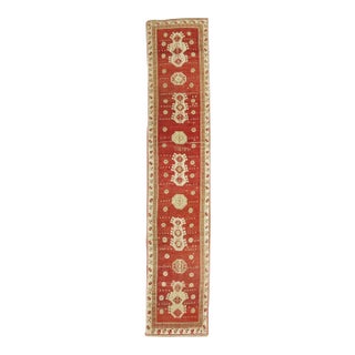 Red Antique Turkish Oushak Runner - 2'6" x 11'9" For Sale