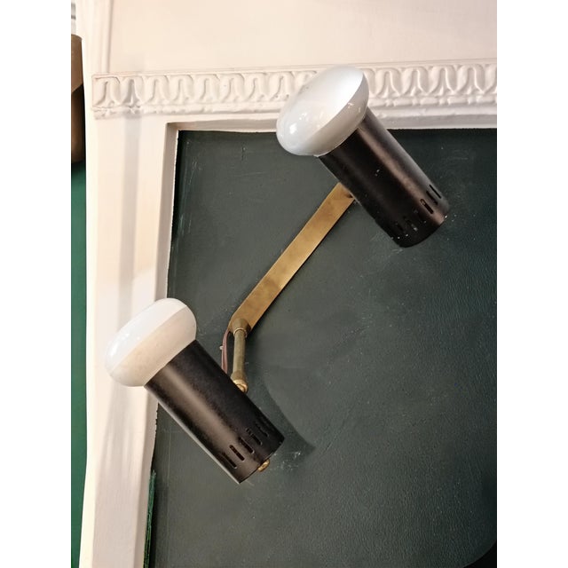 Mid-Century Modern Wall Lamp with Two Adjustable Spotlights from Stilnovo, Italy, 1960s For Sale - Image 3 of 6