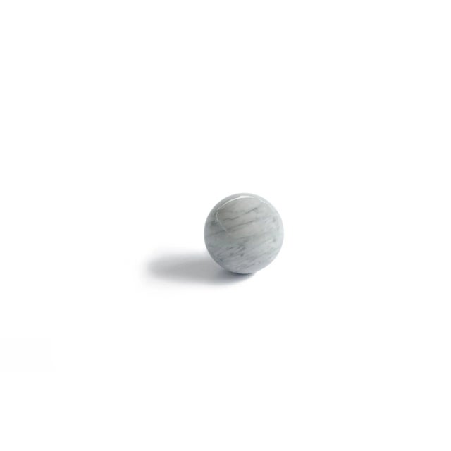 Small Sphere Shaped Paper Weight in Black Portoro Marble For Sale - Image 4 of 6