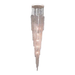 1960s Venini Chandelier, Seaweed Murano Glass (Alga), Italy For Sale