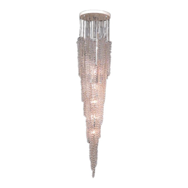 1960s Venini Chandelier, Seaweed Murano Glass (Alga), Italy For Sale