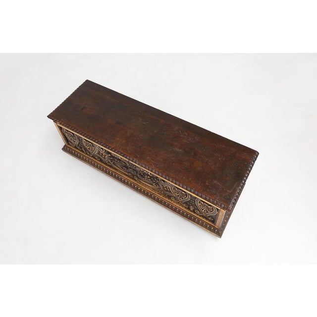 Venetian Carved and Polychroom Oak Chest For Sale - Image 15 of 18