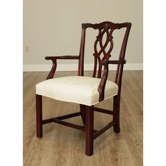 1990s Kindel Mahogany Chippendale Style Armchair (D) For Sale - Image 5 of 13