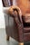 Vintage English Cowhide Wing Armchair For Sale - Image 11 of 13