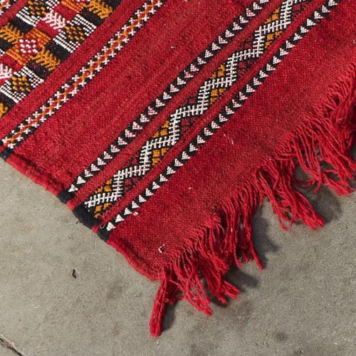 1950s Vintage Wool Kilim Rug For Sale - Image 5 of 7