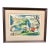 Vintage Signed Impressionist Thomas Meek Watercolor Landscape, Framed Pastoral Village Scene, 1981 For Sale