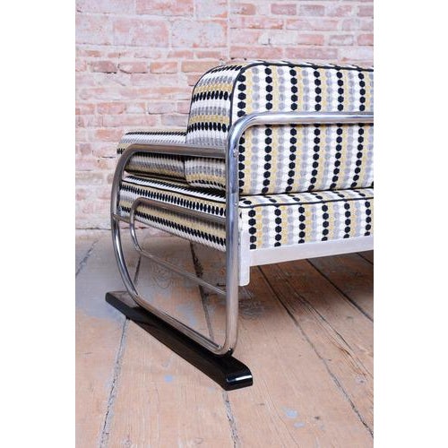 Bauhaus Sofa in Chrome-Plated Steel by Robert Slezák, Czech, 1930s For Sale - Image 11 of 18