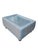 Vintage Century Furniture Custom Painted Light Blue, Tan Rectangular Coastal Regency Wicker Coffee Table With Glass Top For Sale In West Palm - Image 6 of 13