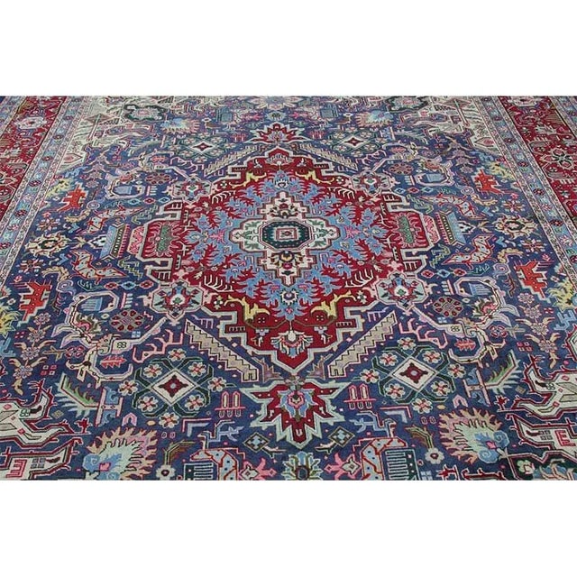 1960s Old Persian Tabriz Area Rug 9’9″ X 12’10” For Sale In Dallas - Image 6 of 13
