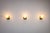 Metal Vintage Brass Sconces with Decorated Yellow Glass Shades, 1960s, Set of 3 For Sale - Image 7 of 18