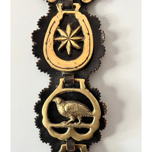 Vintage Brass and Leather Horse Bridle Strap For Sale In Saint Louis - Image 6 of 9
