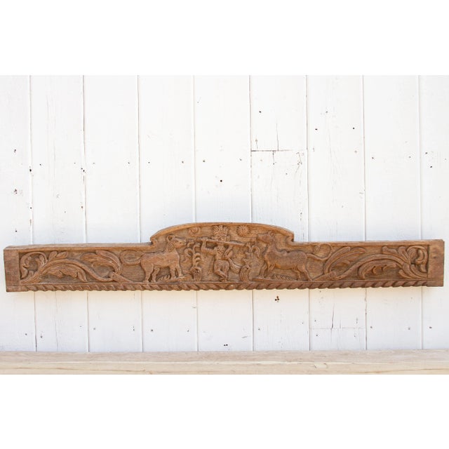 Antique Krishna Teak Architectural Panel For Sale - Image 10 of 10