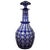 Antique 19th Century Decanter in Cobalt Cut to Clear Crystal For Sale - Image 12 of 12