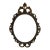 Vintage Ornate Solid Brass Oval Frame, Baroque Style For Sale