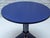 Wood Postmodern Navy Blue Lacquered Wood Pedestal Side Table, 1980s For Sale - Image 7 of 14