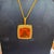 Gia Certified 20.61 Carat Orange Opal 18k Gold Diamond Pendant Necklace For Sale - Image 10 of 12