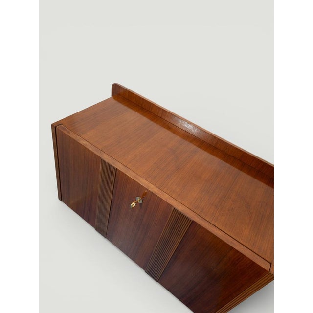 Long Mid-Century Italian Sideboard in Walnut, 1950s For Sale - Image 13 of 18