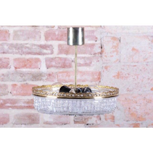 Maker: Kamenický Šenov This elegant chandelier comes from the production of the famous Czechoslovak lighting manufacturer...