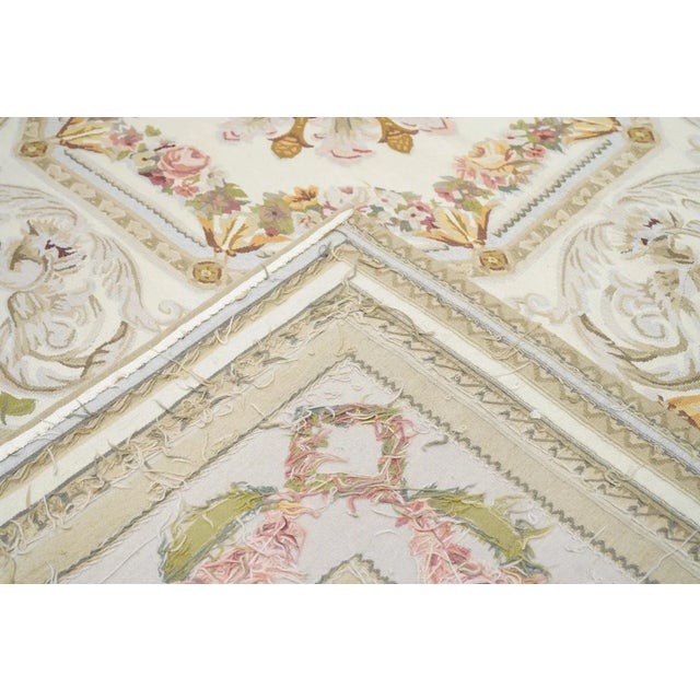 Textile Aubusson Rug 7'4'' X 8'1'' For Sale - Image 7 of 7