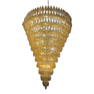 Chandelier With "Poliedri" Glasses. Italy 1960 For Sale