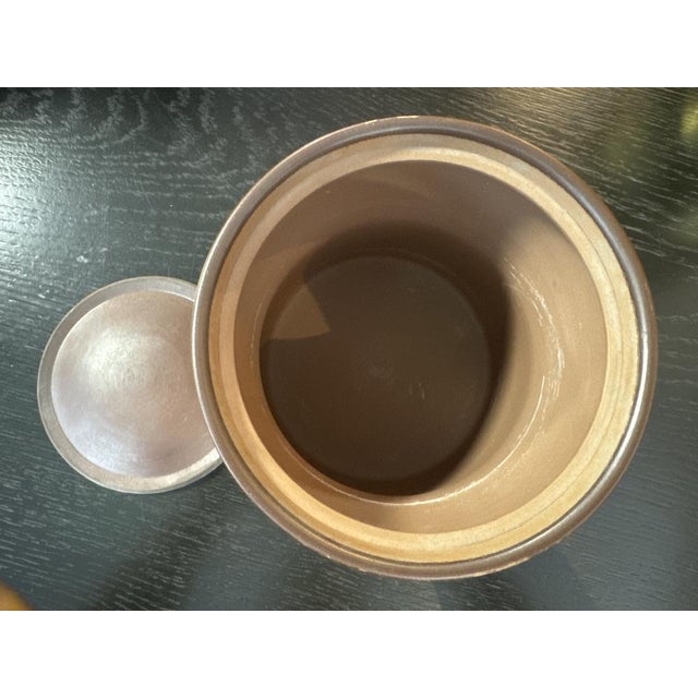 Brown Tea Ceremony Water Pot Mizusashi, Japan, 1960s For Sale - Image 8 of 9