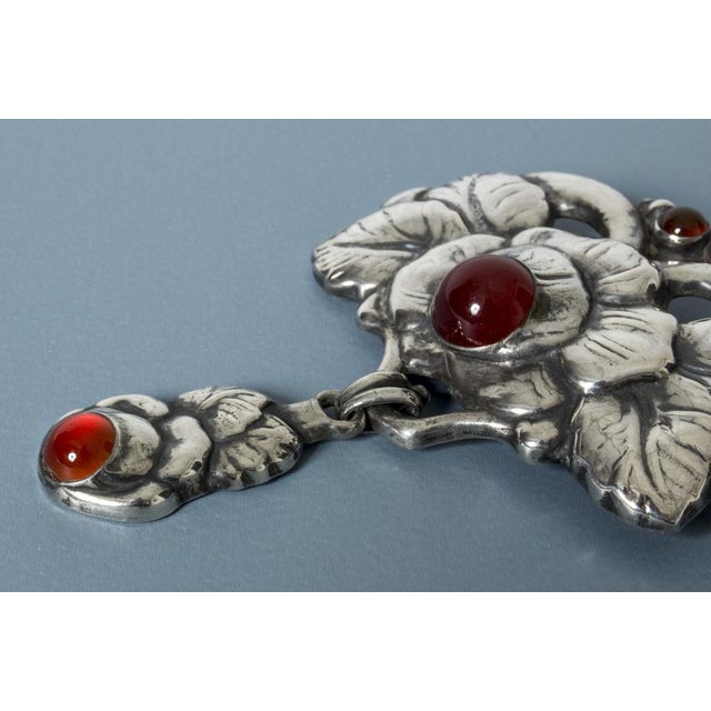 1910s Art Nouveau Brooch by Bernard Hertz For Sale - Image 5 of 7
