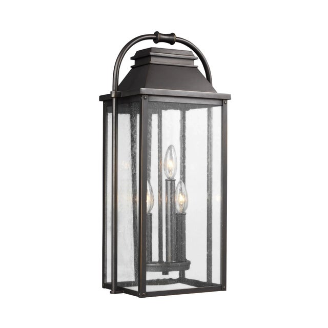 Transitional Sean Lavin by Visual Comfort Studio Wellsworth Medium Lantern, Antique Bronze For Sale - Image 3 of 3