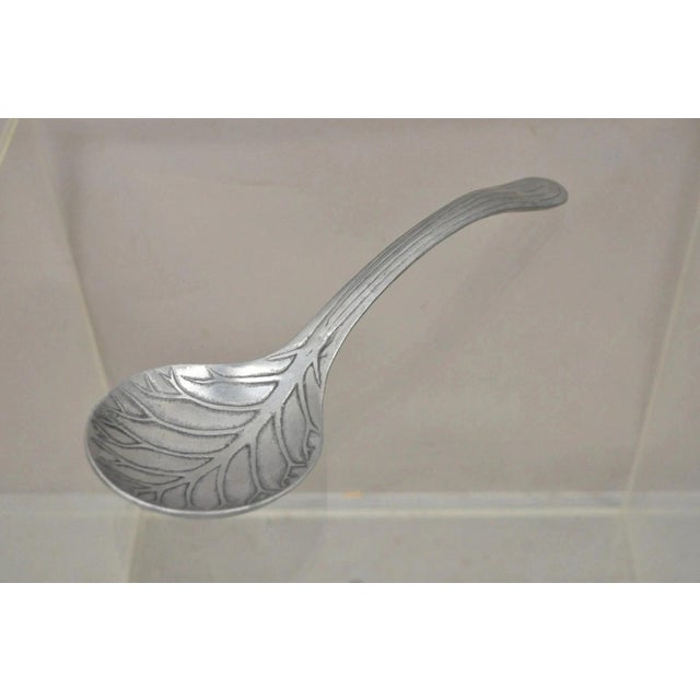 Silver Vintage Arthur Court 1979 Cabbage Lettuce Tureen Serving Bowl Spoon Platter 3 Pc For Sale - Image 8 of 12