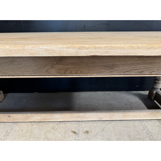 Large Vintage Farmhouse Dining Table in Oak, 1925 For Sale - Image 12 of 14