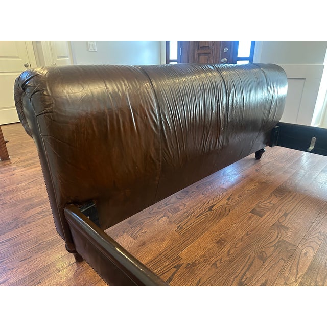 Ralph Lauren Home Jamaica Bed, Leather King For Sale In Detroit - Image 6 of 17