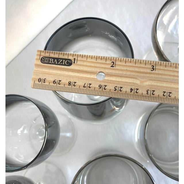 Vintage Vitreon Queens Lusterware Bar Glasses Set- 7 Pieces For Sale - Image 10 of 13