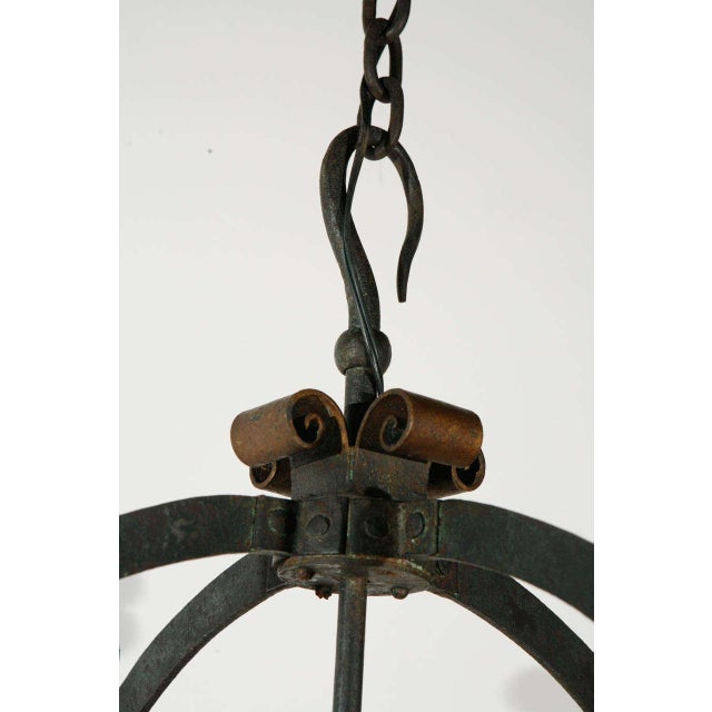 1930s 1930s French Iron & Brass Chandelier For Sale - Image 5 of 10