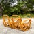 Vintage Coastal Four Strand Bent Rattan Lounge Chairs After Frankl - a Pair For Sale - Image 10 of 10