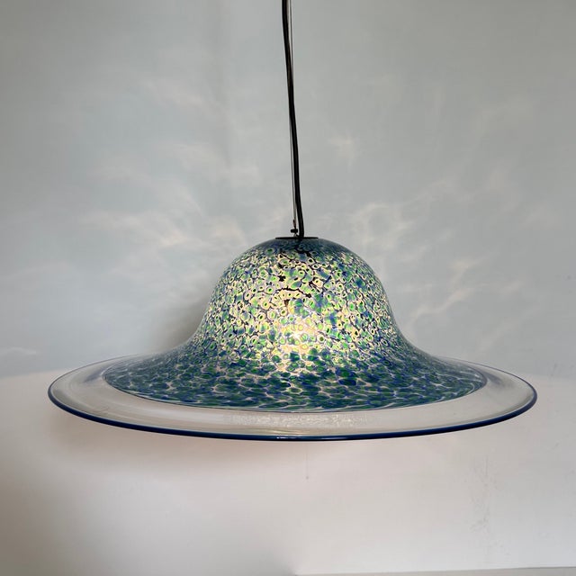 Neverrino Pendant Lamp in Blue Murano Glass by Gae Aulenti for Vistosi, Italy, 1970s For Sale - Image 12 of 18