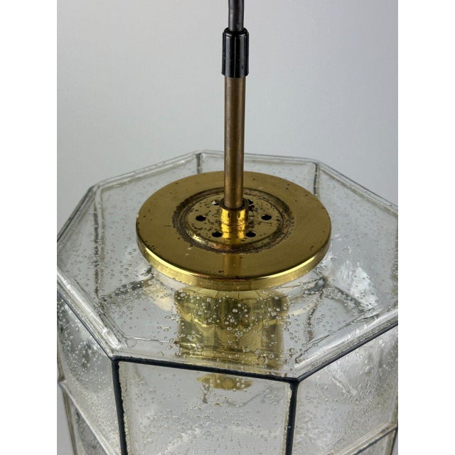 Space Age Ceiling Lamp in Glass and Brass from Glashütte Limburg, Germany, 1960s-1970s For Sale - Image 13 of 18