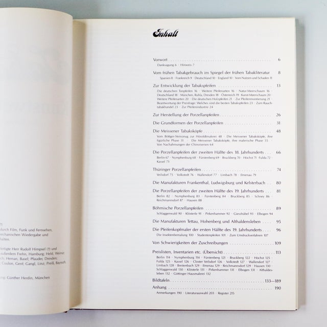 Green Tabakpfeifen Sammeln: Kunstwerke in Porzellan 1989 German Porcelain Tobacco Pipes Reference Book by Walter Morgenroth For Sale - Image 8 of 12