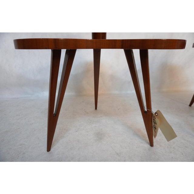 Pair of Mid-Century Three Leaf Clover / Cloud Side Tables For Sale - Image 13 of 18